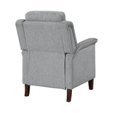 Lexicon Push Back Recliner Chair with Footrest, Reclining Sofa Armchair, Modern Chenille Fabric Recliner with Nailhead Trim for Living Room/Office/Apartment, Gray