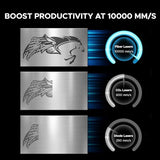 OMTech 60W MOPA Fiber Laser Engraver with LightBurn, 6.9"x6.9" Laser Marking Machine for Metal Color Marking, Metal Etching Machine with JPT Source EZCad Galvo Lens OMTech