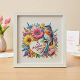 DIYDeligths Embroidery Kit for Beginners and Adults Mother's Day DIY Hand Cross Stitch Needlepoint Set with 7.87in/20cm Round Hoop (Bird)