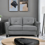 Lifestyle Solutions Harrington Loveseat, Dark Grey Studio Living
