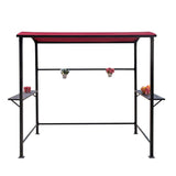 Outdoor 5 ft. x 8 ft. Steel Frame Grill Gazebo Canopy Barbecue Shelter Dark Red Overstock
