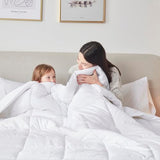 Nestl Quilted Down Alternative Comforter - Twin XL Size, All Season White Duvet Insert with Corner Tabs Nestl
