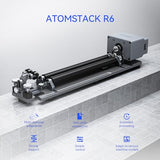 ATOMSTACK R6 Laser Rotary Roller Laser Engraver Multi-Function Compatible with Atomstack Laser Engraver Roller Rotator Y-axis Rotary Engraving Module for Cylindrical Objects Bottles Cups ATOMSTACK