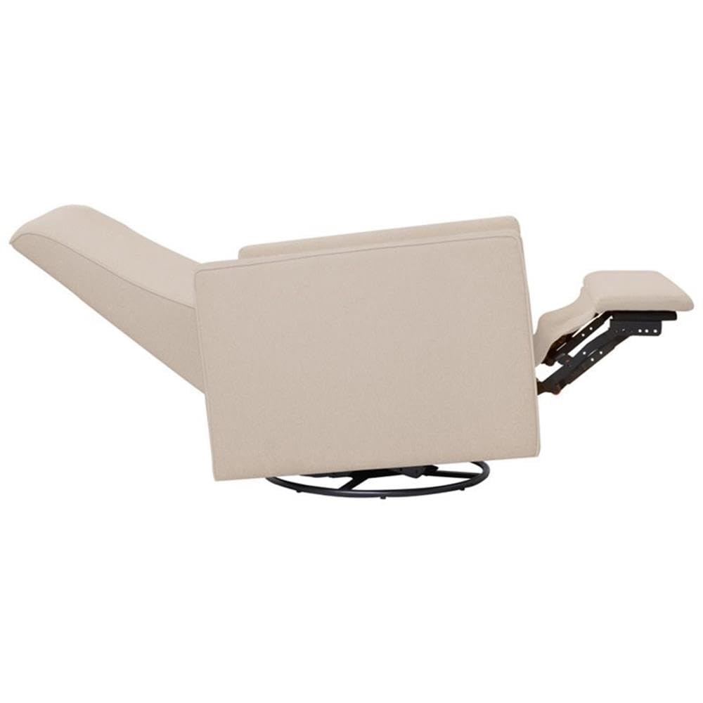 DaVinci Piper 360° Swivel Rocker Recliner Chair - Glider Rocking Chair for Nursery and Living Room- GREENGUARD Gold, FSC & Certi-PUR US Certified - Ultra Comfy Glider Recliner Nursery Chair - Cream DaVinci