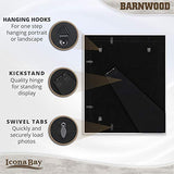 Icona Bay 8x10 Pony Gray Picture Frame, Country Rustic Style 8 x 10 Photo Frame, Table Top or Wall Mount, Barnwood Collection Icona Bay