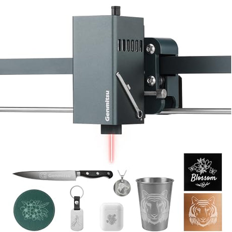 Genmitsu 1064nm Infrared Laser Module for Engraving Metal, Plastic, Acrylic, 0.01mm Accuracy, 1W (1000mW) Laser Head for Kiosk Kortek Laser Engraver Cutter Machine, for Jewelry, Gift Making, Class 1 Genmitsu