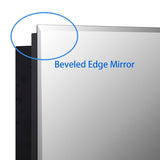 IDYLLOR Black Bathroom Medicine Cabinet with Beveled Edge Mirrored Door 16 x 22 inch, Recessed or Surface Mount, with Adjustable Glass Shelves IDYLLOR