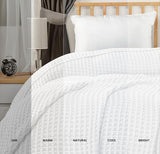 Utopia Bedding White 100% Cotton Waffle Blanket 300 GSM [King - 90x108 Inch] Soft Lightweight Breathable Bed Blanket for All Season Utopia Bedding