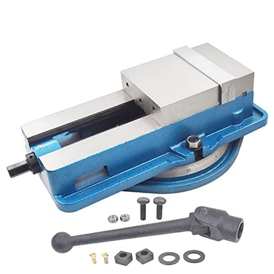 WFLNHB 6 x 7.87" Accuracy Mill Vise Lengthen 360 Degree Swiveling Base Replacement for Milling Shaping and Drilling Machines