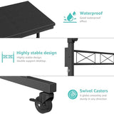 WINAZ Small Portable Rolling Standing Desk - 32 Inch Adjustable Height Mobile Teacher Podium on Wheels for Classroom, Stand Up Desks for Treadmill Walking Pad, Couch Sofa Side Laptop Table, Black WINAZ