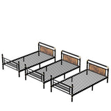 AnwickNomo Quad Bunk Bed for 4 Kids, Heavy Duty Metal Twin Bunk Bed Frame, Detachable Triple Bunk Bed, Can Be Divided Into 3 Twin Beds, Black (Quad) AnwickNomo