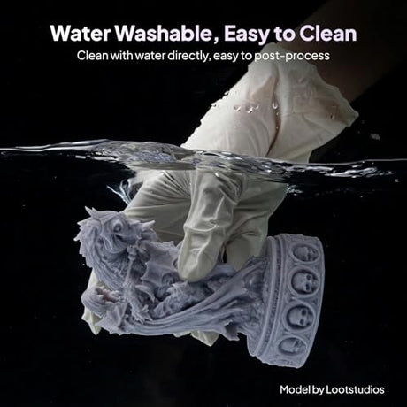 ELEGOO Water Washable ABS-Like 3D Printer Resin, High Durability and Toughness, Low Odor, Wide Compatibility for Mars Saturn Jupiter MSLA DLP LCD Impresora, Clear Green 1000g ELEGOO
