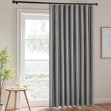 MIULEE 100% Blackout Room Divider Curtains, Extra Wide Ceiling Panel Sound Proof Thermal Insulated Privacy Drapes for Living Room Bedroom Patio, Ceiling Track, W100 x L96 Inch, Gray, 1 Panel MIULEE