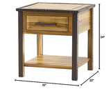 Christopher Knight Home Luna Acacia Wood One Drawer End Table, Natural Stain Christopher Knight Home
