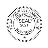 Corporate Kit (Black) - Binder, Slipcase, Minutes & Bylaws, Stock Certificates, Index Tabs & Black R-542 Self-Inking Corprate Seal Stamp Hubco