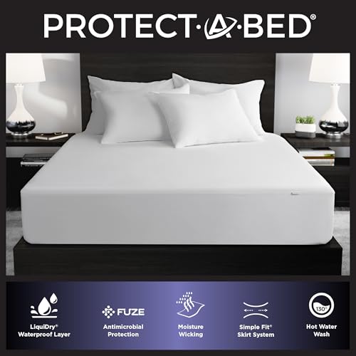 Protect-A-Bed Essential Mattress Protector Full, Dust Mite Resistant, Noiseless and Odor-Resistant Mattress Cover, 100% Waterproof Top, Machine Washable, Fits 11"-18" Mattresses Protect-A-Bed