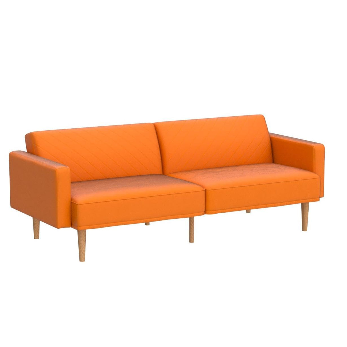 mopio Futon Sofa Bed, Couch, Small Sofa, Sleeper Sofa, Loveseat, Mid Century Modern Futon Couch, Sofa Cama, Couches for Living Room (Apricot Velvet) mopio