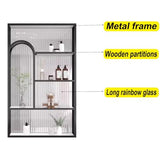 GRRICEPL Room Divider Wall Privacy Panels, Bathroom Entryway Privacy Screen, Translucent Glass Room Divider, Entryway Partition Separator, for Hotel Restaurant(Gold,80x120 cm) GRRICEPL