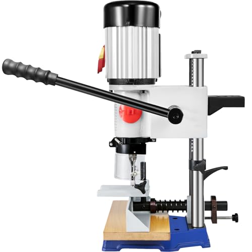 VEVOR Woodworking Mortise Machine, 3/4 HP 3400RPM Powermatic Mortiser With Chisel Bit Sets, Benchtop Mortising Machine, For Making Round Holes Square Holes, Or Special Square Holes In Wood - WoodArtSupply