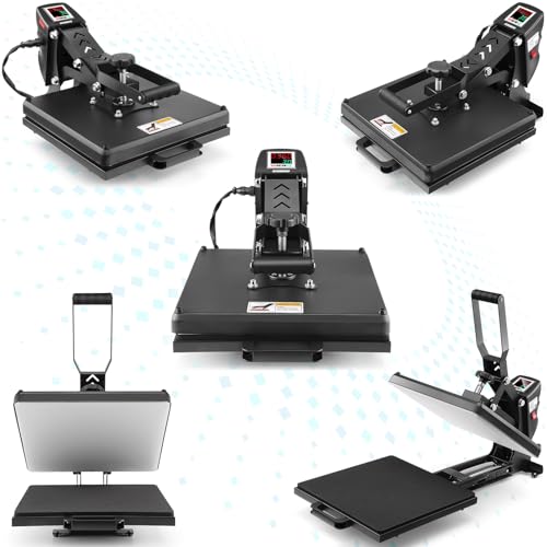 Whubefy Heat Press Machine 15x15 with Fully Slide Out Drawer, 1200W Heat Press Machine for T Shirts Printer, Heat up Fast&Even, Sublimation Shirt Press Machine for Mouse Pad, Pillow, Coaster, Puzzles Whubefy