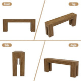 Epecoya Extra Long Sofa Console Table for Entryway Living Room, 79-Inch Farmhouse Wood Behind Couch Table, Rectangular Accent Console with Wooden Double Base for Hallway Foyer Entrance, Natural Oak Epecoya