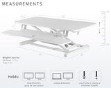 VIVO 42 inch Desk Converter, K Series, Height Adjustable Sit to Stand Riser, Dual Monitor and Laptop Workstation with Wide Keyboard Tray, White, DESK-V042KW VIVO