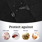 H.VERSAILTEX Reversible Futon Cover Water Repellent Armless Sofa Slipcover Washable Furniture Protector with Adjustable Elastic Strap Anti-Slip Futon Bed Cover for Dogs 70" Width Seat(Black/Grey) H.VERSAILTEX