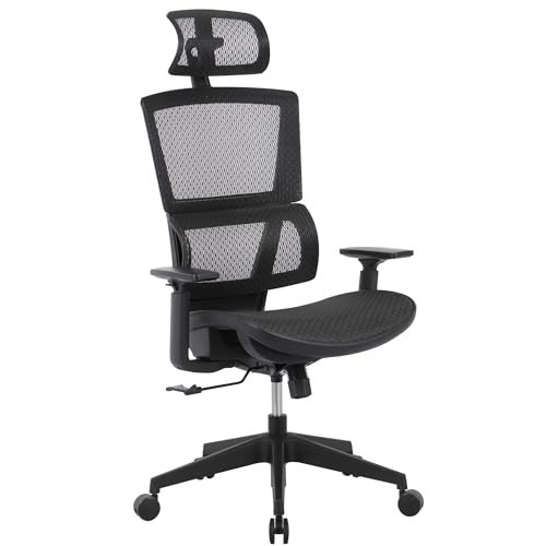 Realspace® Radano Mesh High-Back Executive Office Chair, Black, BIFMA Compliant Realspace