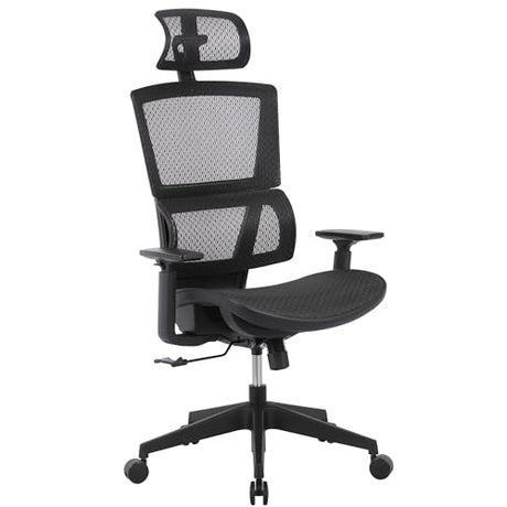 Realspace® Radano Mesh High-Back Executive Office Chair, Black, BIFMA Compliant Realspace