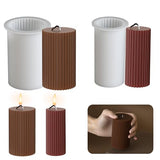 2 Pack Pillar Gear Shape Column Candle Resin Mold - Resin Casting Silicone Molds for Home Decor & Candle Making Wave Spiral Mold