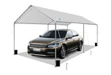 Carport Canopy 10'x20' Heavy Duty Carport, Waterproof & UV Protected Garage Top Tarp Shelter Cover with Reinforced Steel Cables, Outdoor Portable Garage for Car, Boat Tent, Light Grey SAILARY