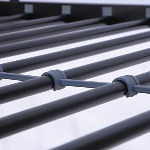 Walker Edison Timothee Urban Industrial Metal Twin over Loft Bunk Bed, Twin Size, Black Walker Edison