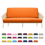 MoNiBloom Twin Futon Cover, Armless Stretch Futon Slipcover Armless Sofa Cover Furniture Protector, Washable Zippered Futon Couch Cover for Adults Kids and Pets, Jackknife Rv Sofa Covers, Pumpkin MoNiBloom