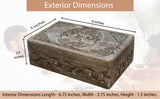 DharmaObjects Hand Carved Jewelry Trinket Keepsake Wooden Storage Box (Celtic Tree Of Life, Large) DharmaObjects