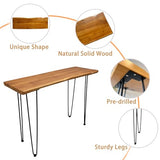 Brefhome Narrow Entryway Table, Modern Solid Wood Console Table Behind Sofa, Handcrafted Live Edge Tall Table for Living Room, Hallway, Outdoor Generic
