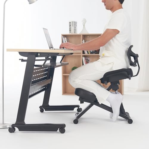 Master Massage Ergonomic Kneeling Chair with Back Support for Office -Posture Chair with Angled Seat and Backrest for Home and Office-Posture Correction Stool-Improve Your Posture Master Massage Equipment