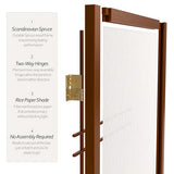 Red Lantern 6 ft. Tall Double Cross Shoji Screen - Walnut - 3 Panels Red Lantern