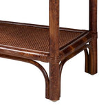 bali & pari Sebalio Tortoise Natural Rattan Console Table with Open Shelf bali & pari