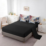 Wolf Family Comforter Set King Size 7 Pieces,Animal Wolves Printed Bed Set for Boys Kids,Wildlife Bedding Bed in a Bag,King (1 Comforter,2 Pillowcase,2 Pillow Covers,1 Flat Sheet,1 Fitted Sheet) Castle Fairy