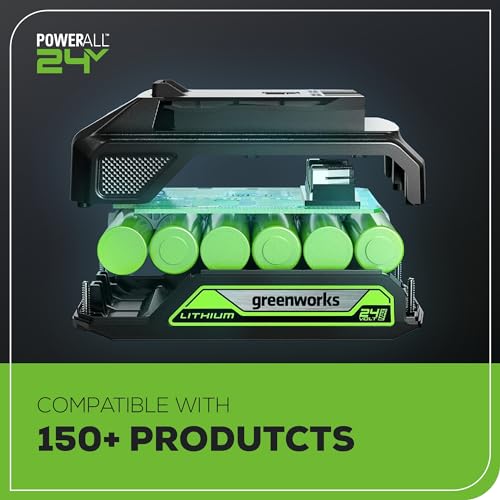 Greenworks 24V MAX Cordless Brushless Drill + Impact Combo Kit, (2) 2.0Ah Batteries, (1) Charger, and Bag Included Greenworks