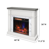 duraflame® Wall Mantel Electric Fireplace, Bright White Duraflame