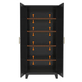 Ball & Cast 71″Tall Freestanding Kitchen Pantry Cabinet,Versatile Metal Storage Cabinet w/Adjustable Shelves & Doors,Pantry Cabinet for Kitchen and Dining Room,Black Ball & Cast