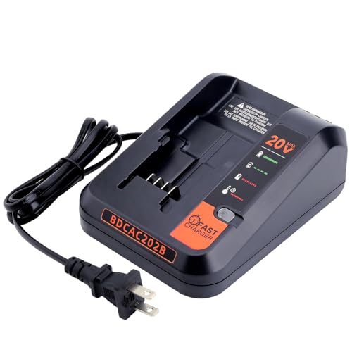 Kotoate 20V MAX Fast Battery Charger Compatible with Black and Decker 12V 20V Lithium Battery, Replacement for Black and Decker Lithium Charger 20V Battery LBXR20 LBXR2020 BDCAC202B Charger Kotoate