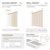 GoDear Design Adjustable Sliding Panel Track Vertical Blinds for Windows 45.8"- 86" W x 96" H, Extendable Patio Door Blinds for Sliding Door, Trimmable Fabric Panel Curtinsa, Semi-Privacy, Tea Time GoDear Design