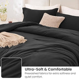 Love's cabin Black Twin/Twin XL Comforter Set, 2-Piece Prewashed Bed Set with 1 Comforter (66 x 90 in) & 1 Pillowcase, Lightweight & Breathable for All Seasons Love's cabin
