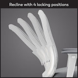 WorkPro® Uomo Ergonomic Mesh/Fabric Mid-Back Office Chair, White/Gray, BIFMA Compliant WorkPro