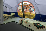 UNP Camping Tent 10-Person-Family Tents, Parties, Music Festival Tent, Big, Easy Up, 5 Large Mesh Windows, Double Layer, 2 Room, Waterproof, Weather Resistant, 18ft x 9ft x78in (Navy Blue) unp
