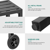 YITAHOME 39" Weatherproof Outdoor Bar Table - Sturdy Black Patio Table for Garden, Balcony, Poolside YITAHOME