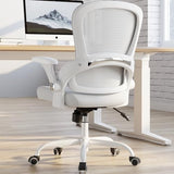 TRALT Office Chair - Ergonomic Office Chair with Back Support, Home Office Desk Chairs, Comfy Desk Chair, Computer Chair, 330lbs Wide Seat Big and Tall Office Chairs for Gamers(White) TRALT