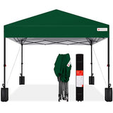 Best Choice Products 12x12ft 1-Person Setup Pop Up Canopy Tent Instant Portable Shelter w/ 1-Button Push, Case, 4 Weight Bags - Forest Green Best Choice Products